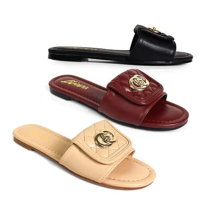 Kendry Charm Slip-On Sandals Nude