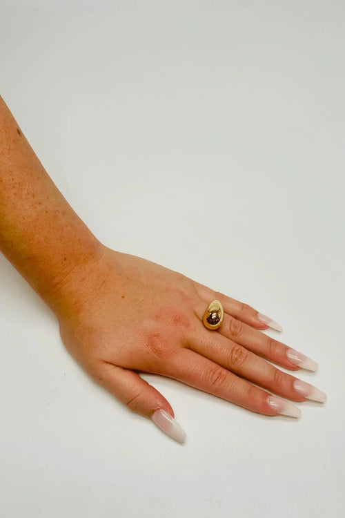 Gold Open Ring – Cosmic Sphere Design