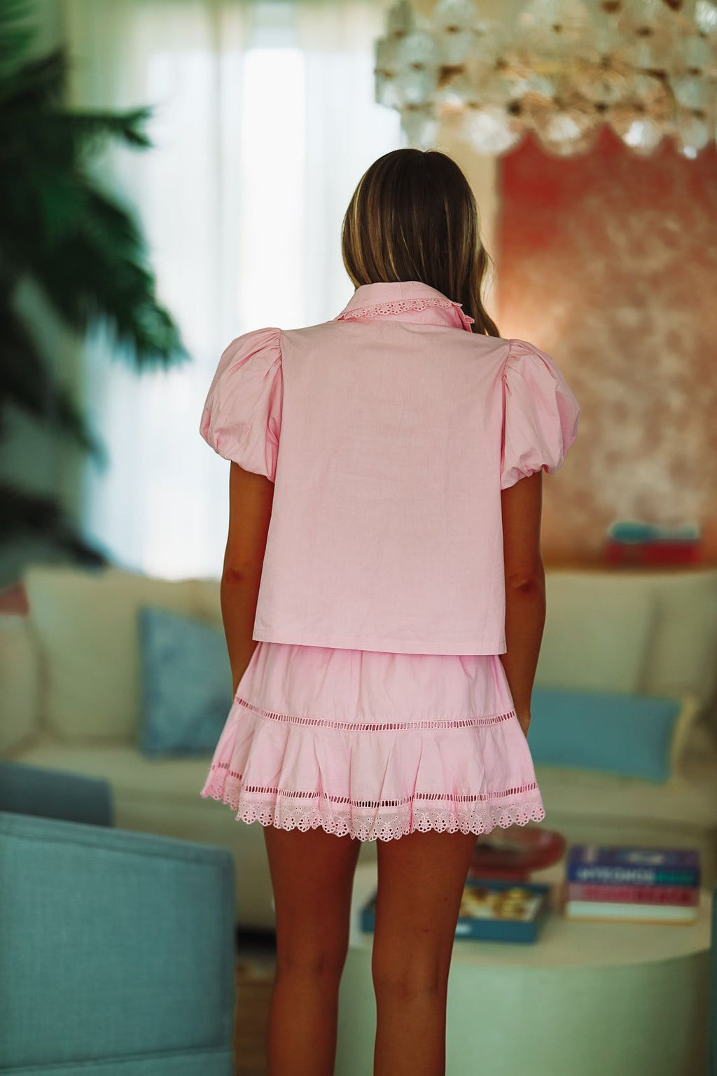 Candied Raindrop Top and Skort Set - Pink