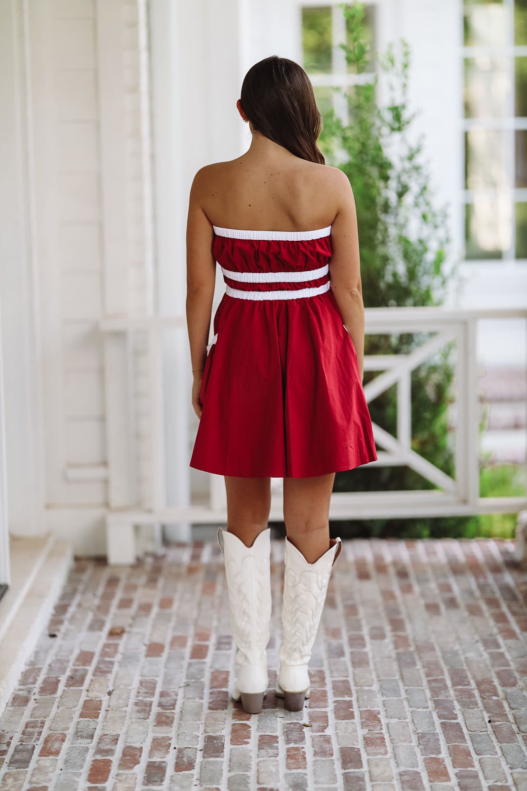 Here I Am Mini Dress - Crimson Red