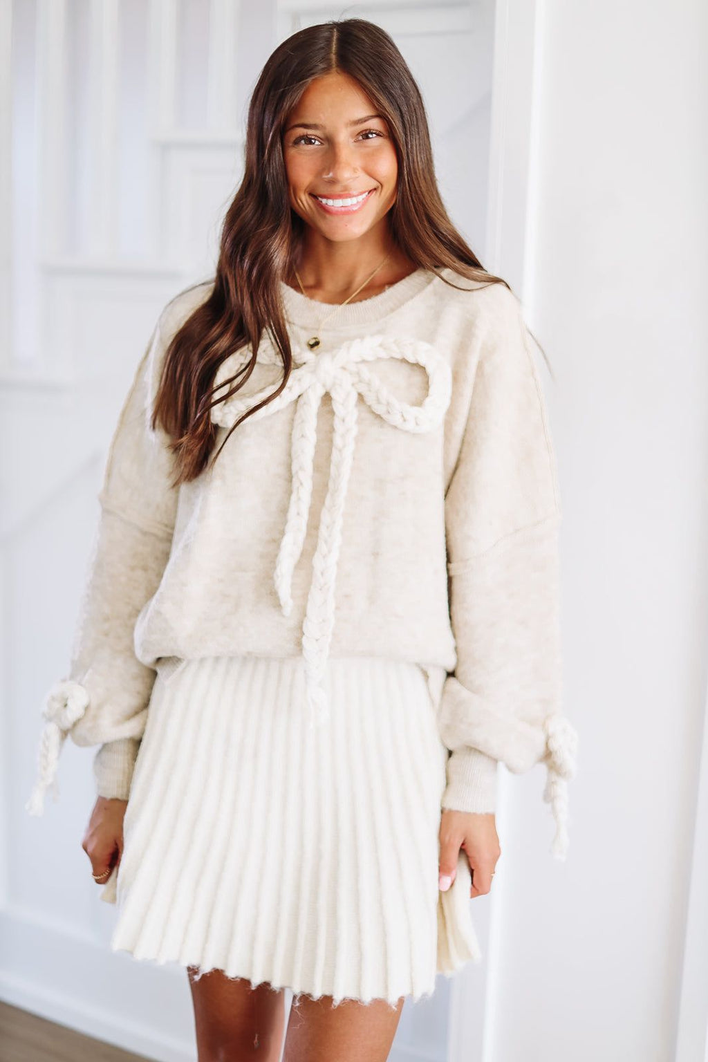 Knit Love Mini Skirt - Cream (FINAL SALE)