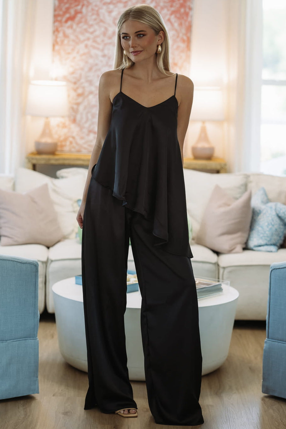 All You've Got Top and Pants Set - Black
