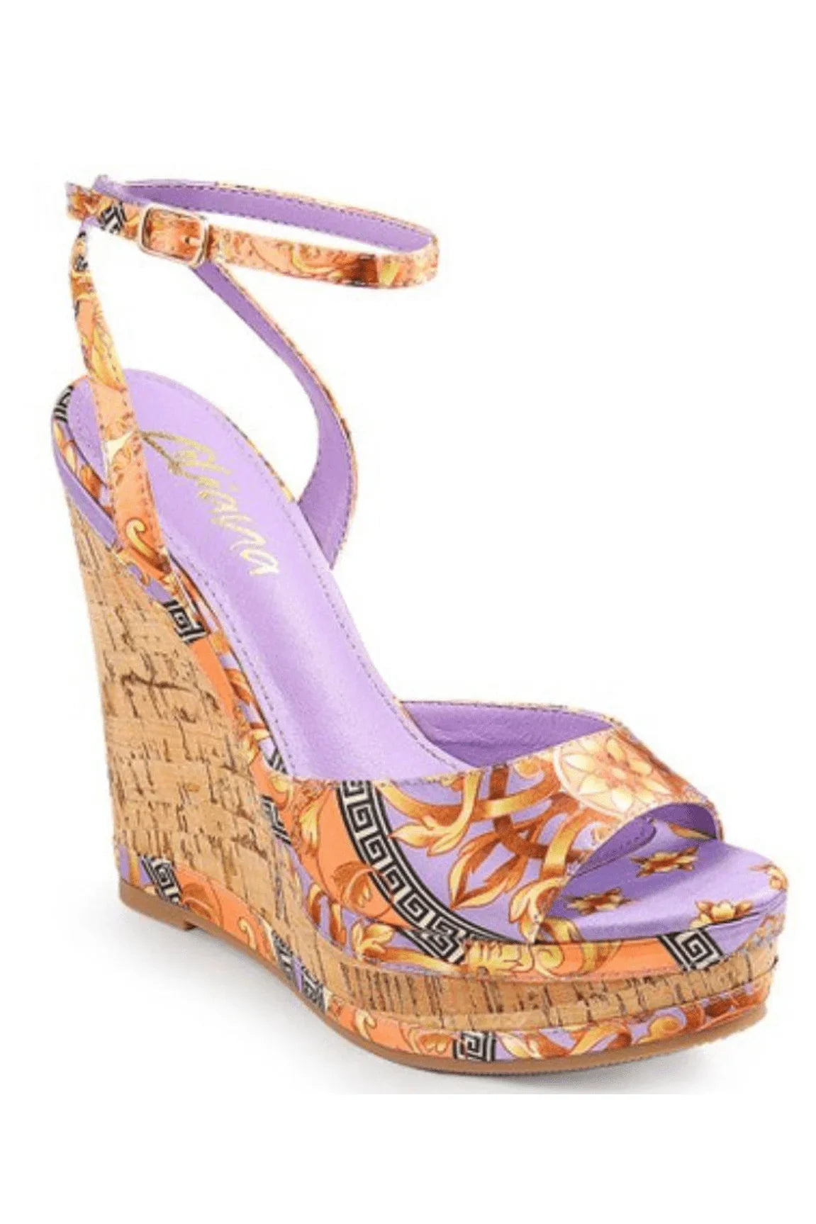 High Class Lifestyle Purple Wedges –  Platform Sandals