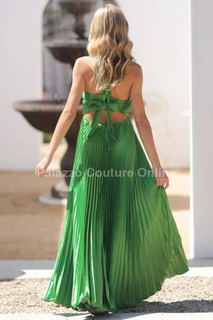 Idalia New Year’s Eve Princess Maxi Dress (Green)