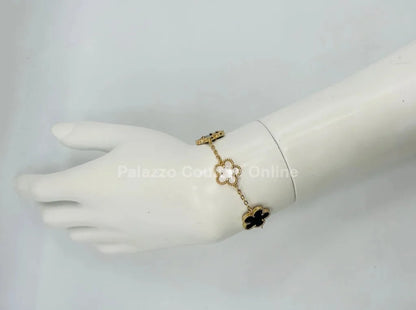 Inspiring Flowers That Last Forever Bracelet (white & Black)