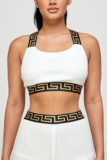 Kalira Palazzo Pants Set white