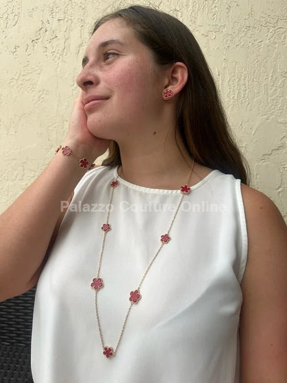 Be Loyal  Long Necklace 36” (Red)