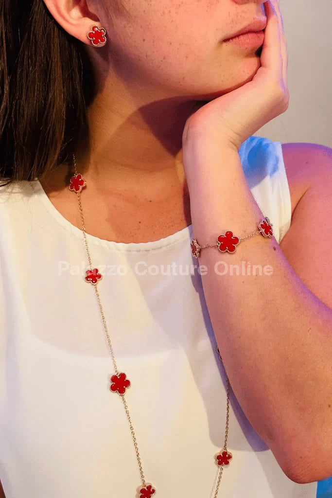 Be Loyal  Long Necklace 36” (Red)