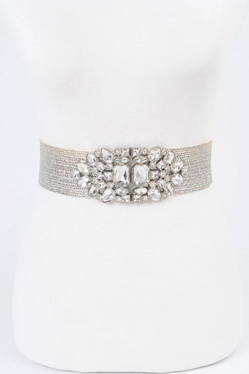 Luxe Radiance Stretch Belt Silver