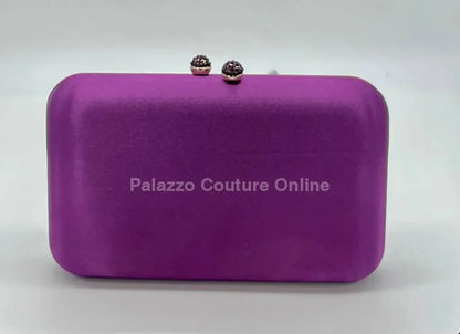 Luxe Silk Evening Clutch Purple