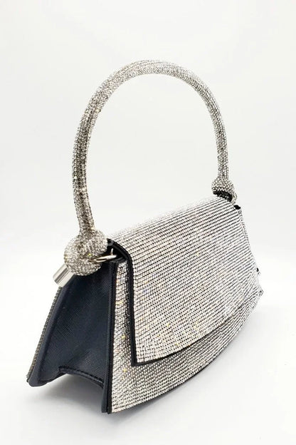 Maddie Rhinestone Handbag (Black)