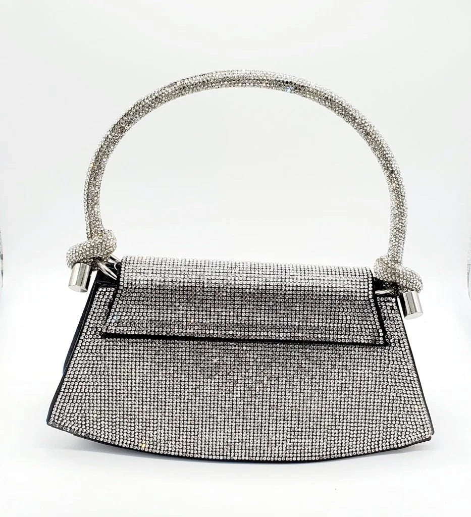 Maddie Rhinestone Handbag (Black)