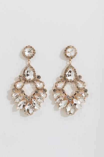 Marquise Crystal Drop Evening Earrings
