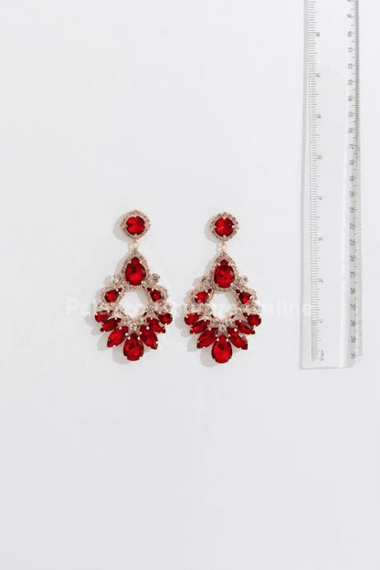 Marquise Crystal Drop Evening Earrings