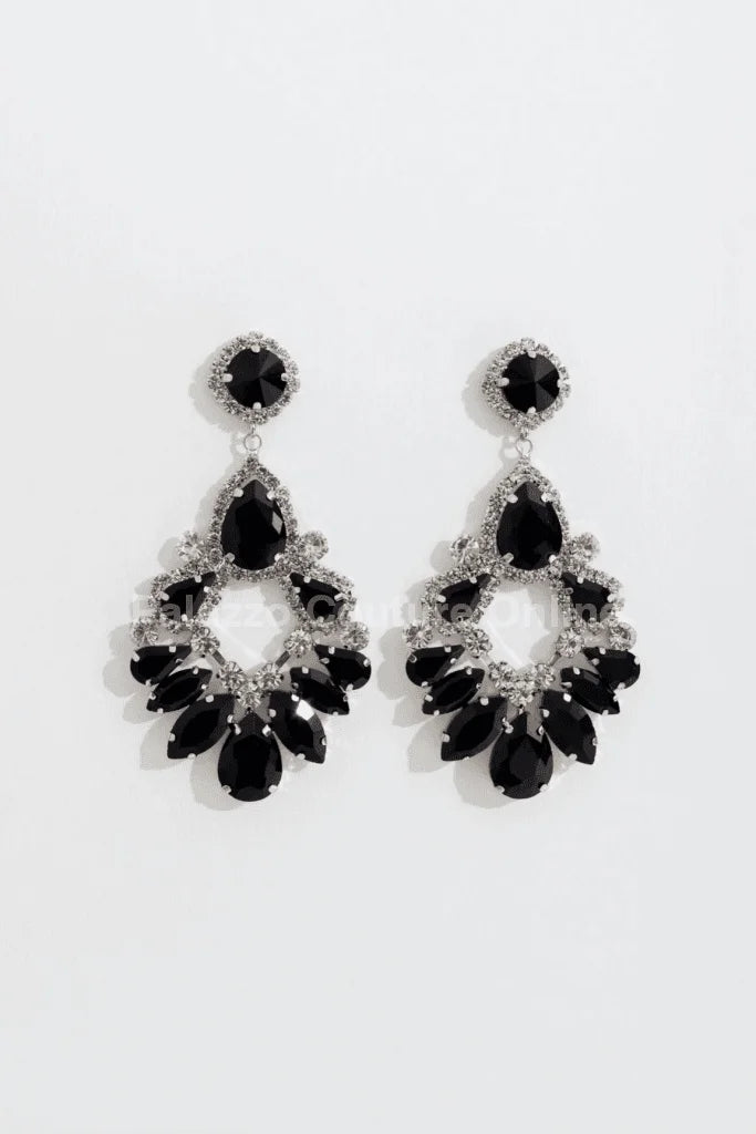 Marquise Crystal Drop Evening Earrings