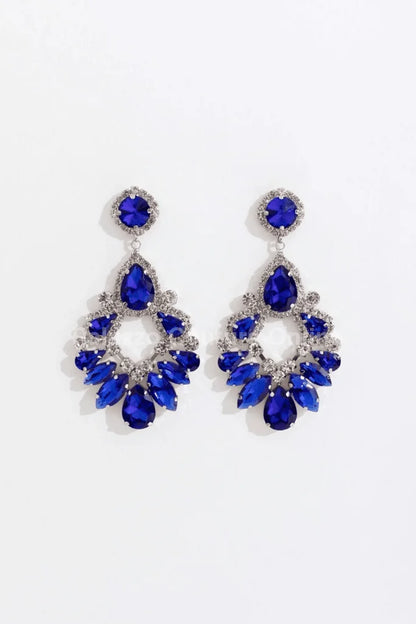 Marquise Crystal Drop Evening Earrings