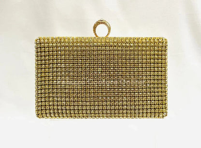 Marquise Diamonds Rhinestones Clutch Gold