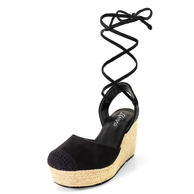 Mel Wrap Wedge -Black