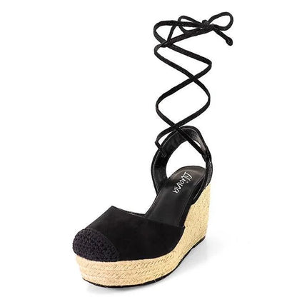 Mel Wrap Wedge -Black