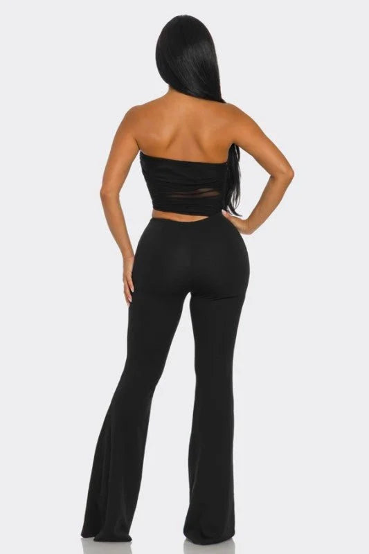 Midnight Temptation Mesh Jumpsuit - Black