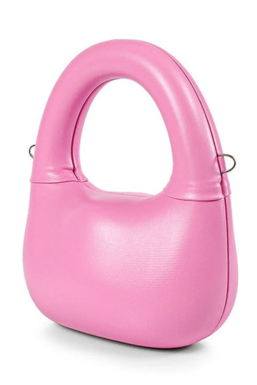 Modern Gleam Handbag (Pink) with glossy finish