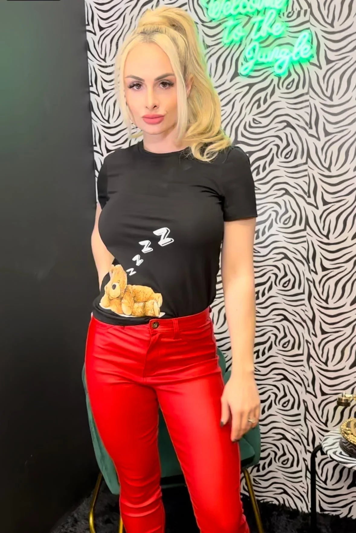 New Red Hot Pants – High Waist Red Skinny Pants