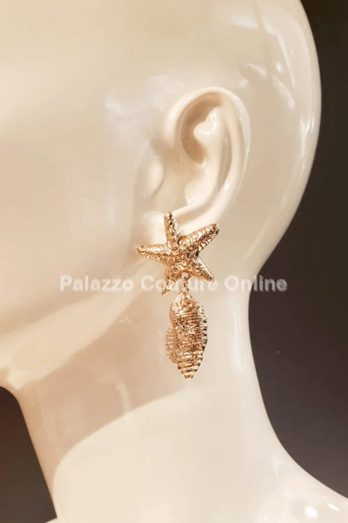 Ocean Dreams Dangle Earrings (Gold)