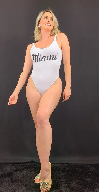 One Piece Miami Vibes Bathingsuit (White)