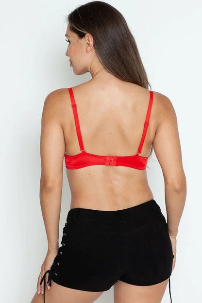 Pearl Butterfly Bliss Bustier Top (Red)