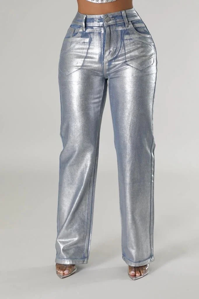Perfect Fit Silver Jeans – High-Waisted