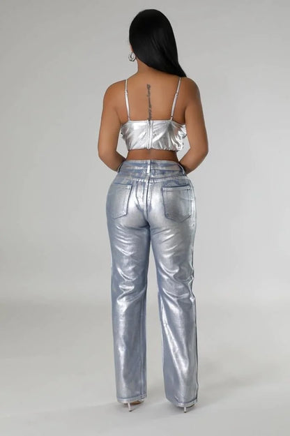 Perfect Fit Silver Jeans – High-Waisted