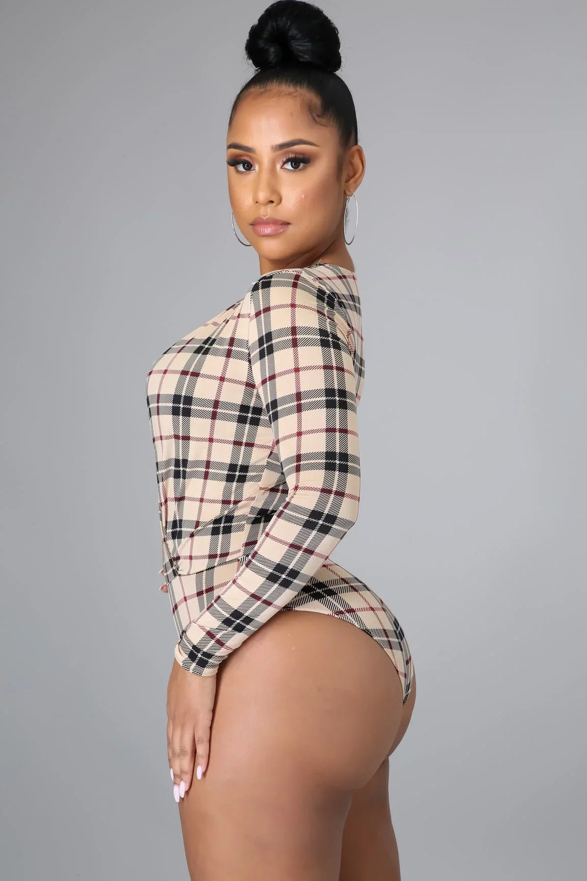 Perfect Harmony Bodysuit (Beige Print)