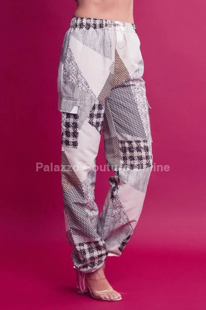 Perfect Match Cargo Pants Set - Lace-Up Mesh Top