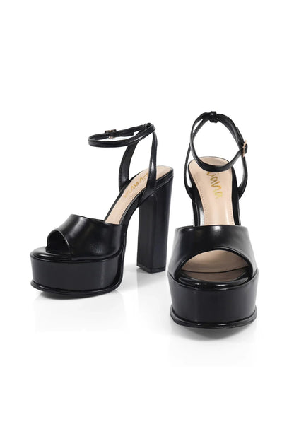 Platform Josy 6 Chunky Heels (Black)