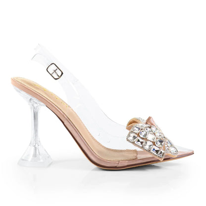Quartz Bella Slingback Heels - Black