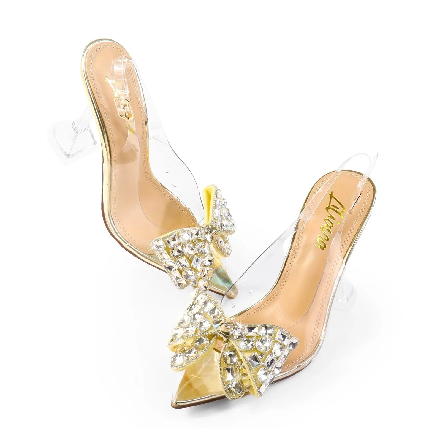 Quartz Bella Slingback Heels -Gold