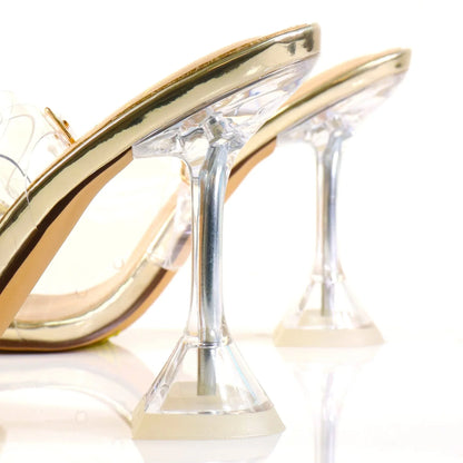 Quartz Bella Slingback Heels -Gold