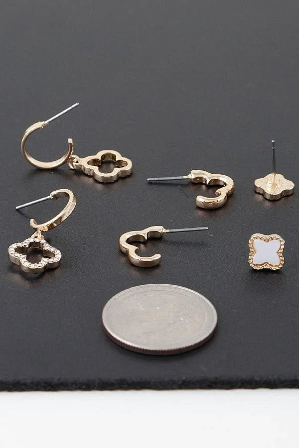 Radiance Clover Earrings Set