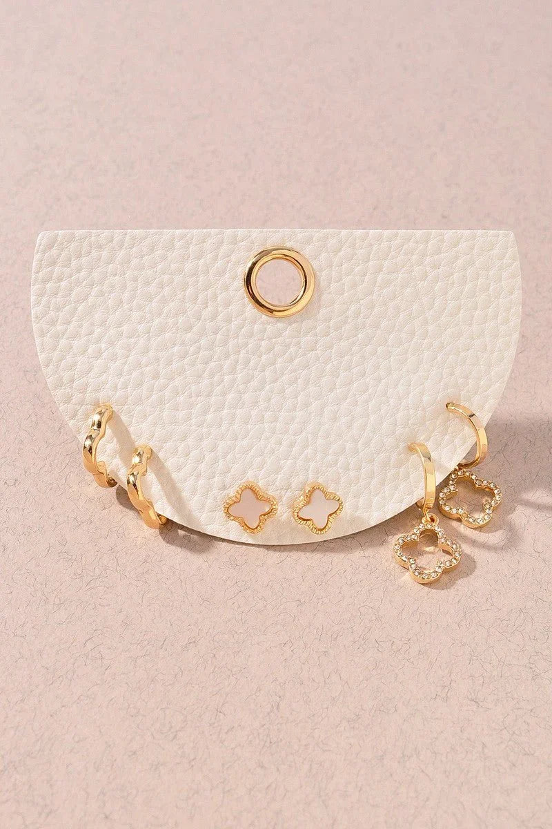 Radiance Clover Earrings Set