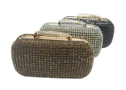 Radiant Elegance gold crystal clutch