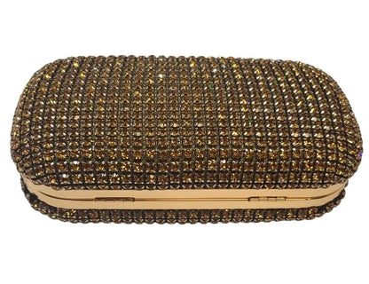Radiant Elegance gold crystal clutch