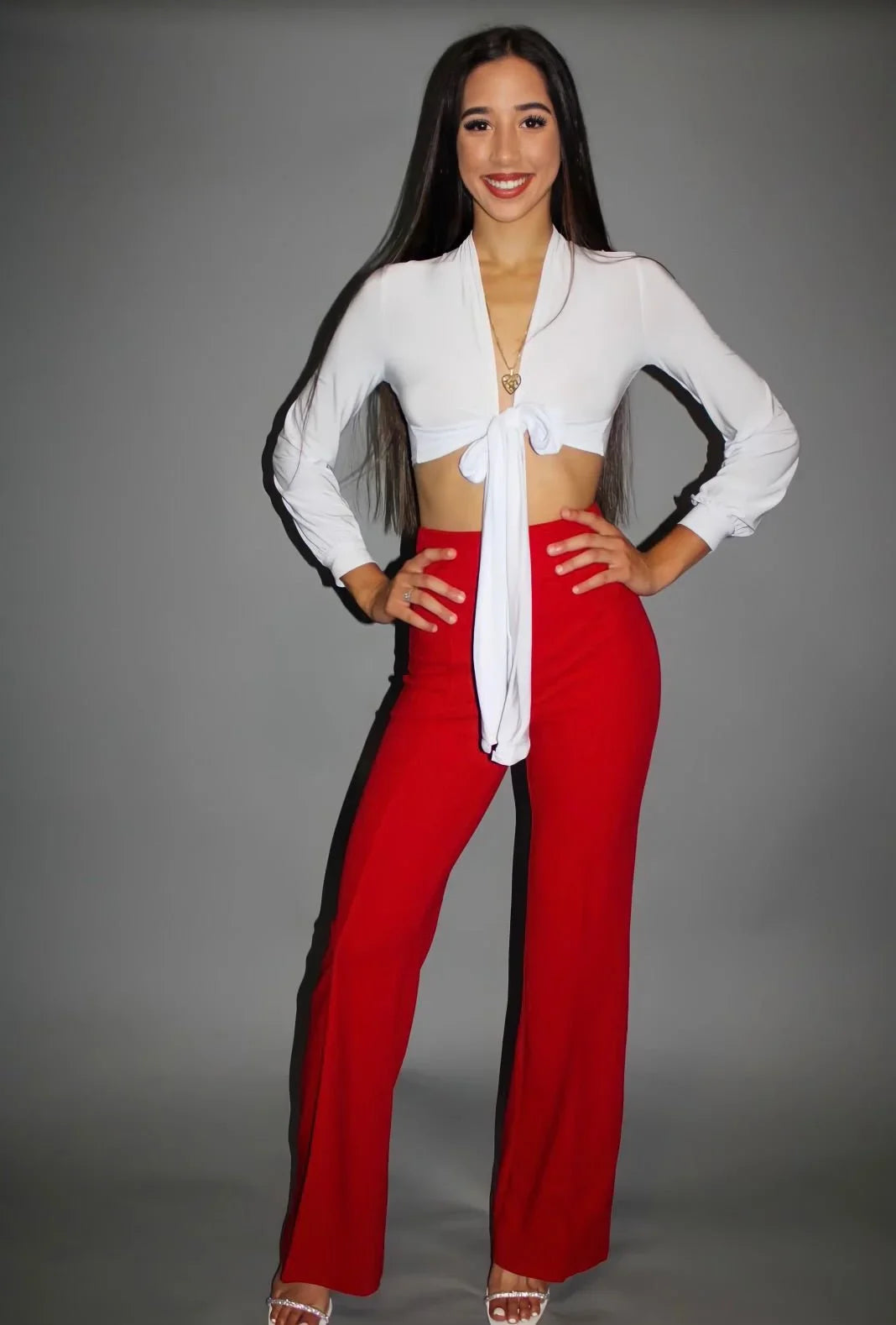 Return to Me Wide Pants (Red) – High Waist Red Wide Pants