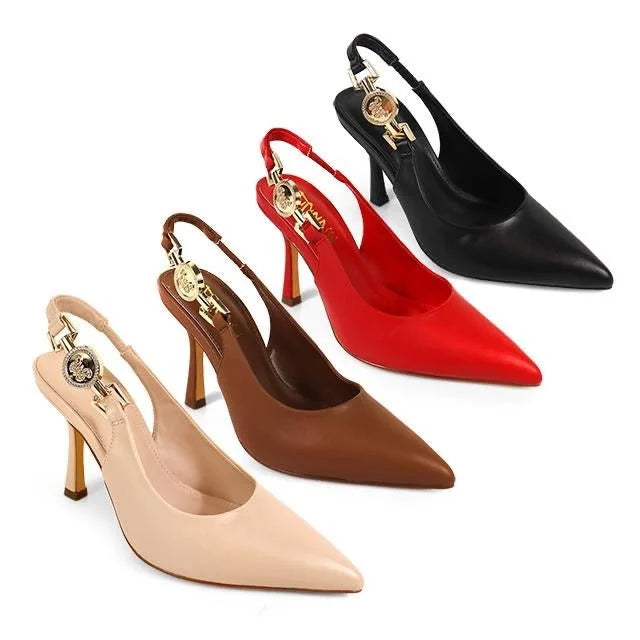 Regal Medallion Jocelyn Slingback Heel- Mocha
