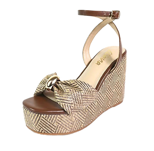 Paige Wedge Sandals Brown
