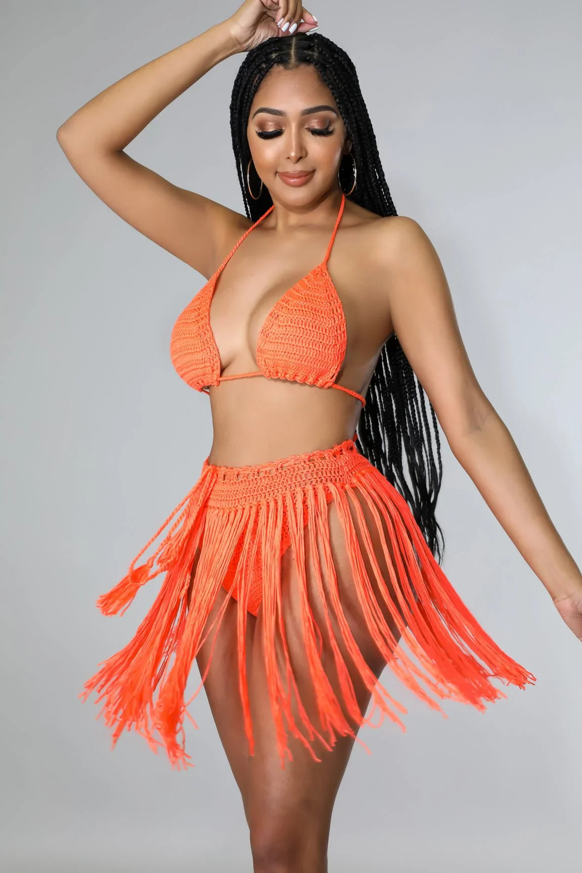 Seaside Weekends Crochet Cover Up Two Piece Set