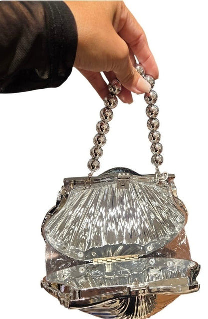 Shell Luxe Clutch Gold