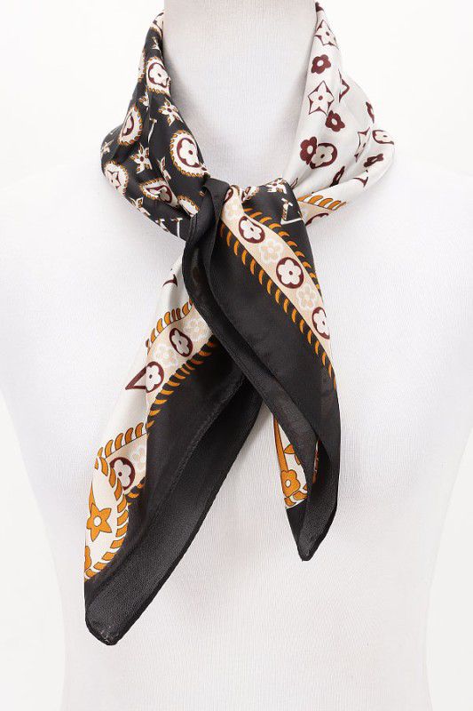 Luxe Signature Silk Bandana Scarf
- Black