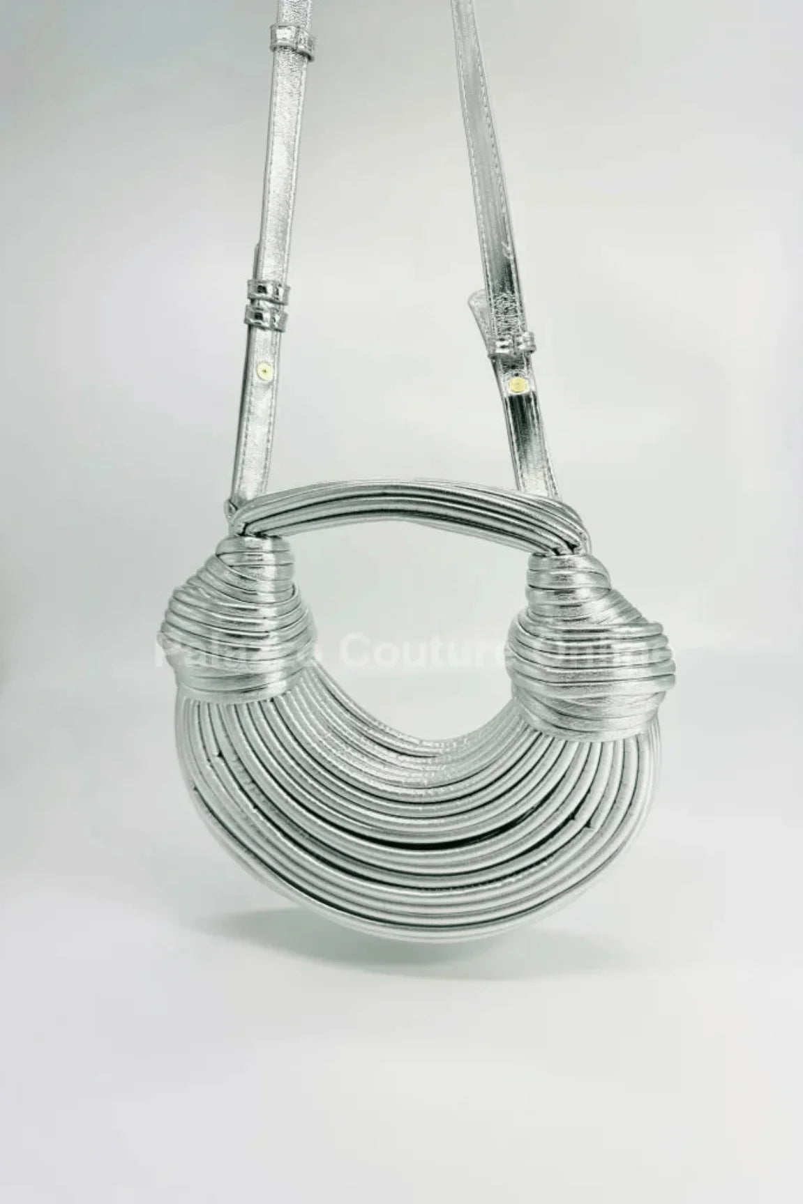Silver Serpentine Rope Hobo HandBag
