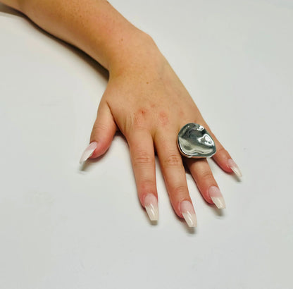 Silver Statement Ring – Organic Curves Statement Ring (Sterling Silver)