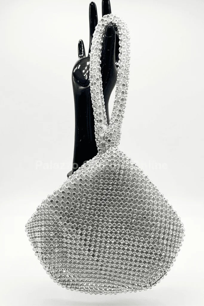 Soft Crystal Mesh Mini  Hobo Style (Silver)